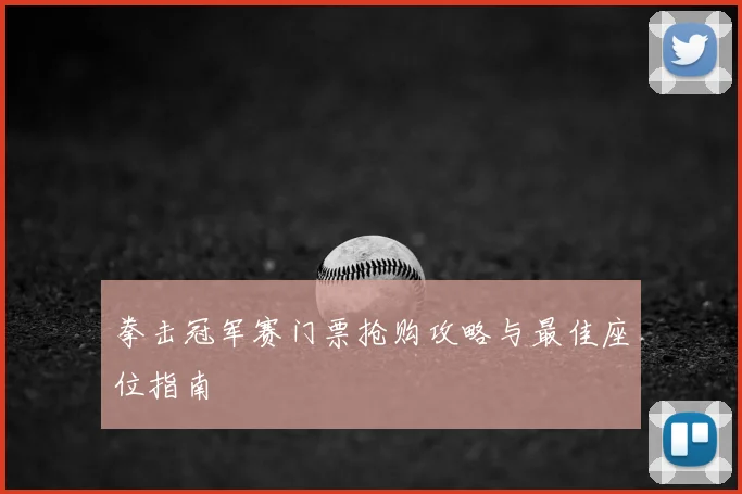 拳击冠军赛门票抢购攻略与最佳座位指南